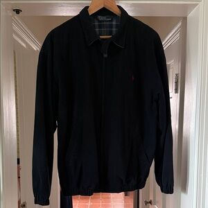 Polo by Ralph Lauren Men's Navy Jacket red logo